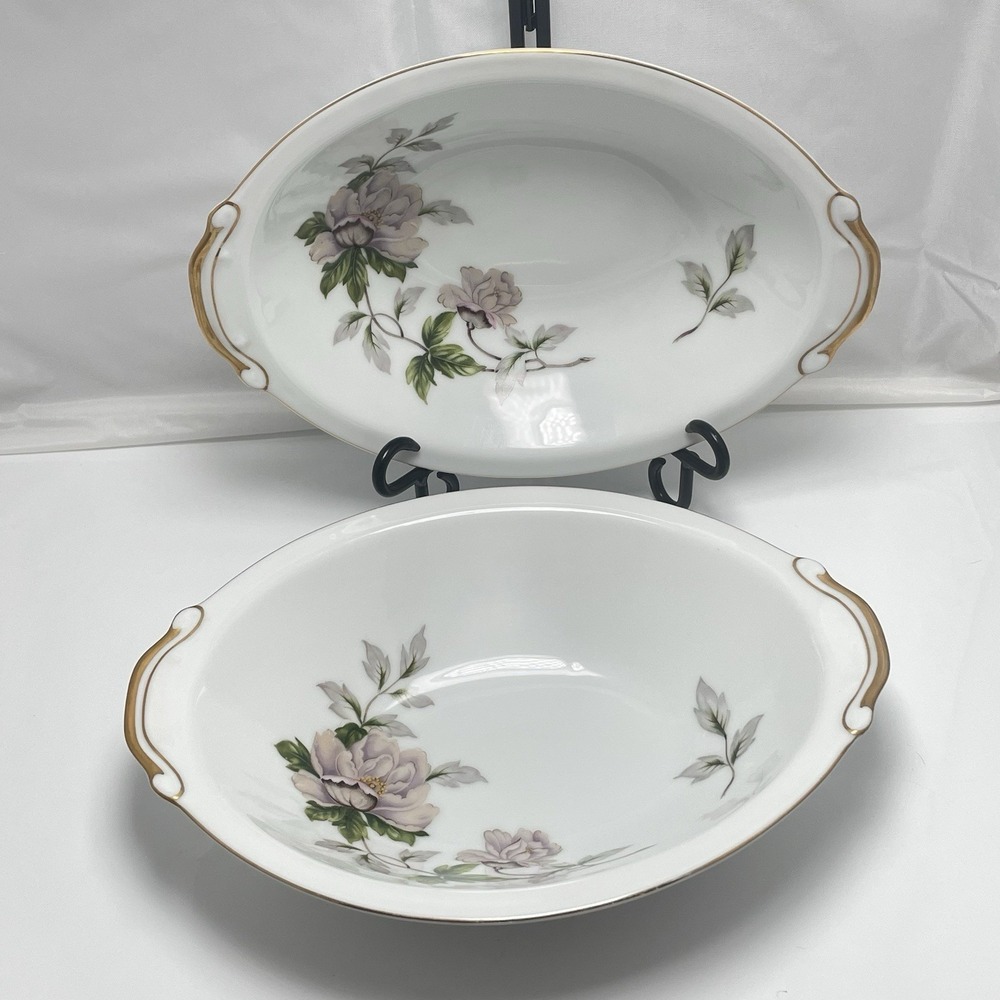 SEYEI‎ ( Say-Yay )Fine China Japan Peony Serving bowls Lot Of 2-  2104 VTG 1958